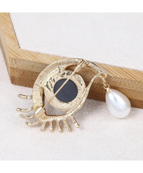 Broszka anielskie oko z perełką