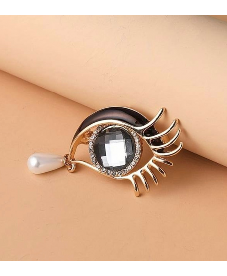 Broszka anielskie oko z perełką