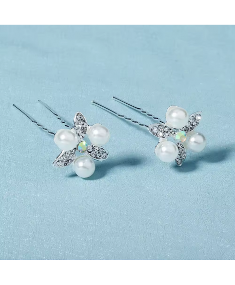 Ozdobne srebrne kokówki z kwiatuszkami