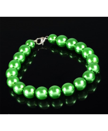 Bransoletka zielona prosta 1 cm