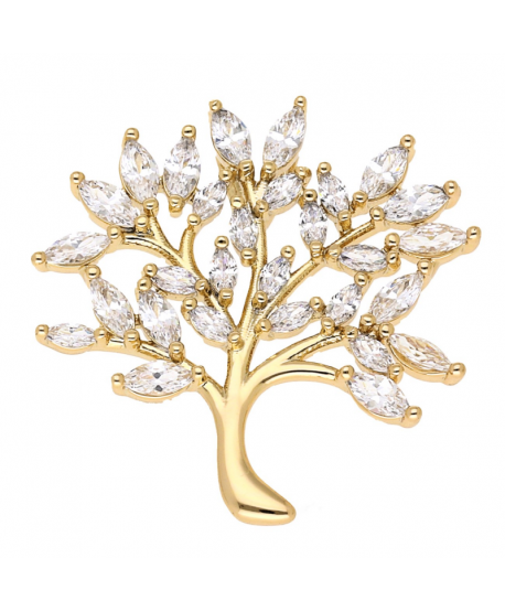 Zawieszka stal drzewko z cyrkoniami