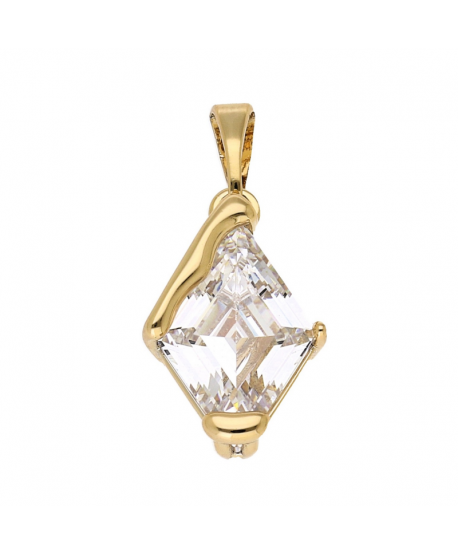 Zawieszka stal cyrkonia romb