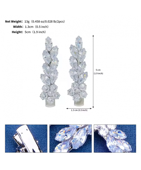 Ozdobne spineczki do włosów błyszczące cyrkonie