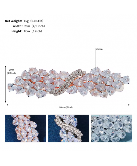 Ozdobna spinka do włosów cyrkonie złota