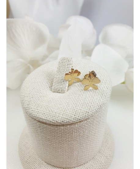 Kolczyki stal złote motylki