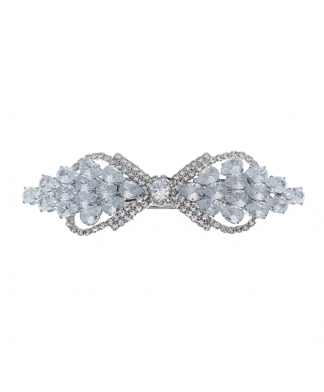 Ozdobna spinka do włosów cyrkonie srebrna