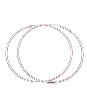 Kolczyki stal srebrne cienkie koła 6 cm