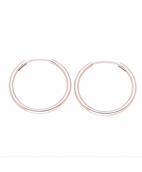 Kolczyki stal srebrne cienkie koła 2,5 cm