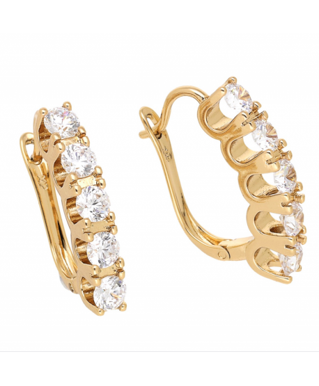 Kolczyki stal duże cyrkonie