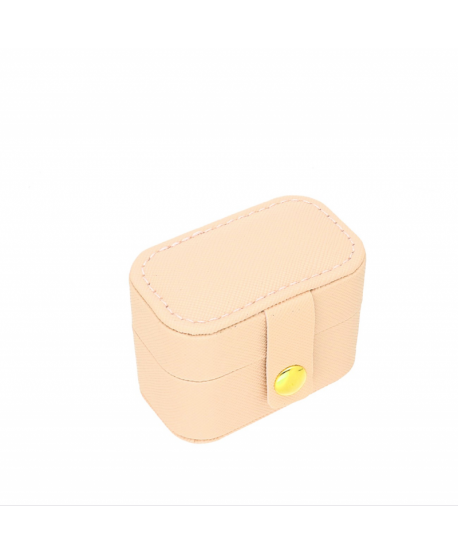 Mini szkatułka na pierścionki kolczyki blady róż