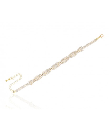 Bransoletka złota dżetowa warkocz