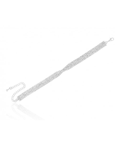 Bransoletka srebrna dżetowa z supełkiem