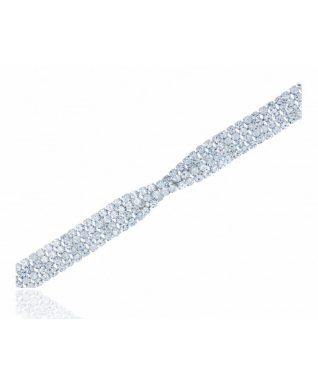 Bransoletka srebrna dżetowa z supełkiem