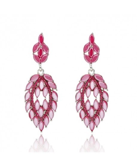 Kolczyki dymione szkło przygaszony róż