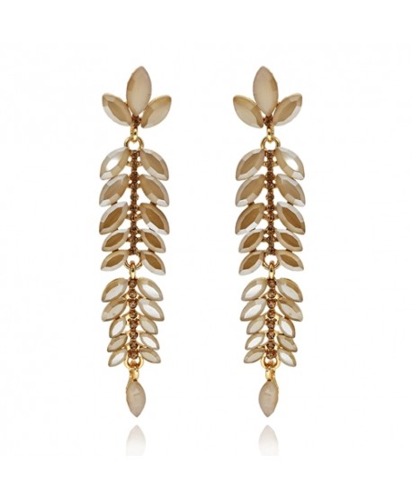 Kolczyki dymione szkło przygaszony beż