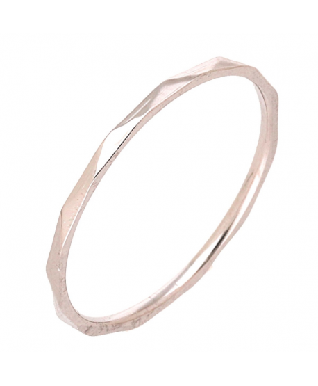 Pierścionek stal srebrny cieniutka obrączka