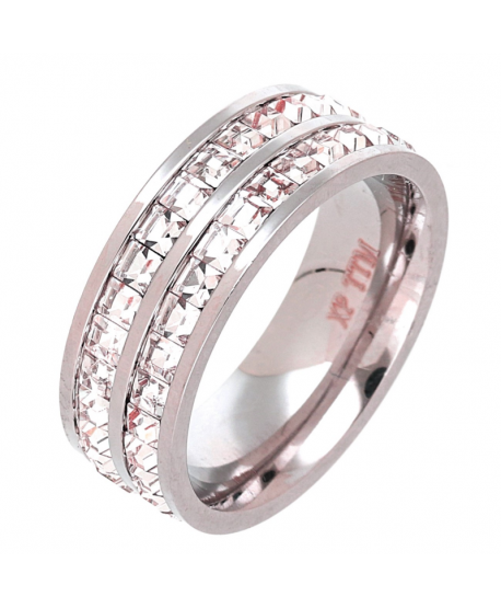 Pierścionek stal srebrny bogato zdobiony