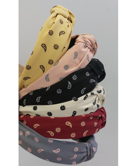 Opaski z węzełkiem do włosów wzorek