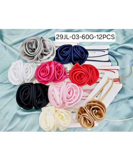 Naszyjniki z kwiatem wiązany choker podwójna róża