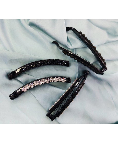 Spinki ozdobne czarne srebrne szoguny banany