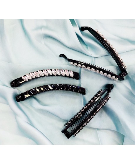 Spinki ozdobne czarne srebrne szoguny banany