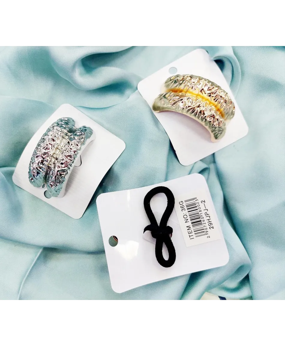 Gumki do włosów z ozdobą na kucyk szerokie karbowane hair cuff