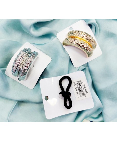 Gumki do włosów z ozdobą na kucyk szerokie karbowane hair cuff