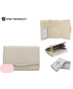 Portfel pakowny Peterson z zamkiem beżowy