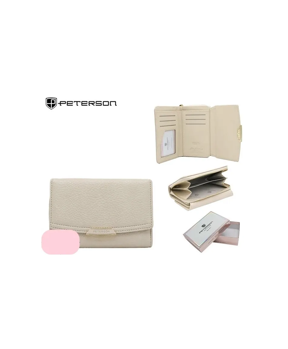 Portfel pakowny Peterson z zamkiem beżowy