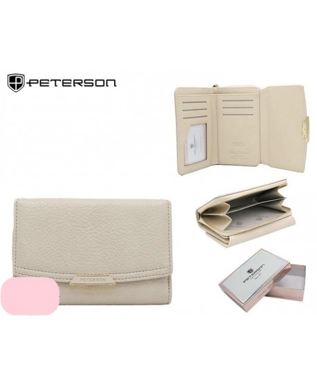 Portfel pakowny Peterson z zamkiem beżowy