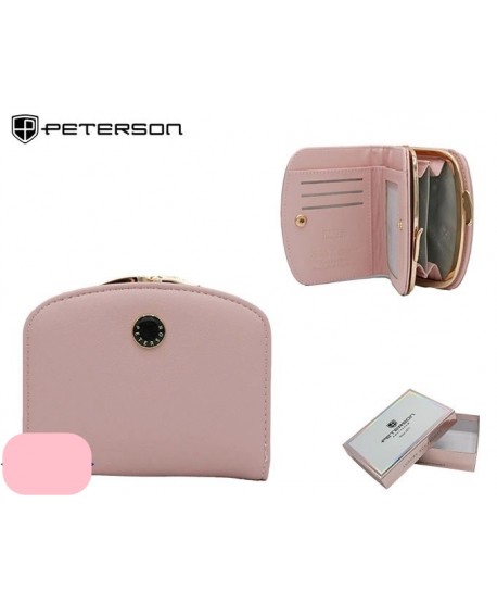 Portfel mały Peterson z biglem różowy