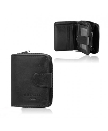 Portfel mały Raffaello z zamkiem czarny