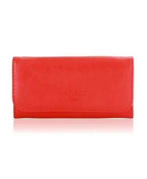 Portfel średni Raffaello z kieszonką czerwony