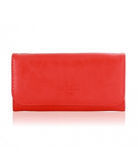 Portfel średni Raffaello z kieszonką czerwony