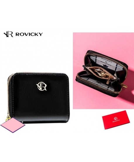 Portfel mały Rovicky z zamkiem piórnik czarny