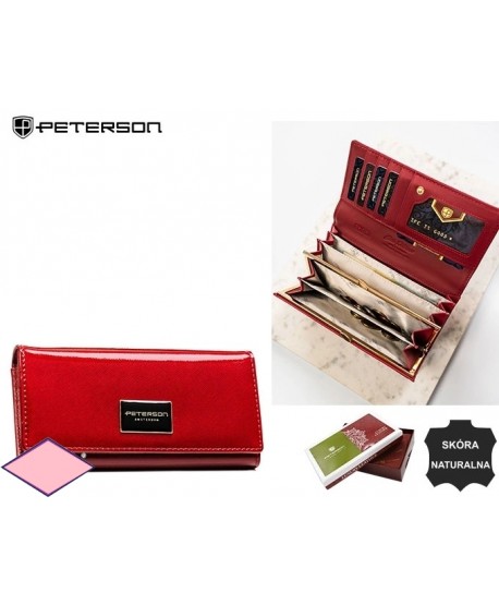 Portfel duży skórzany Peterson z biglem w środku