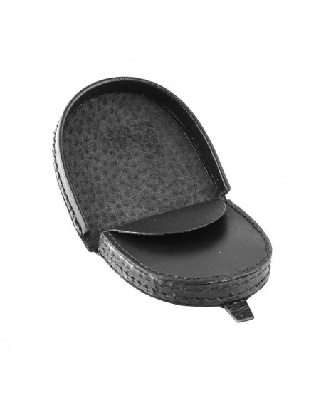 Portfel męski podkówka czarna 8,5 cm większa