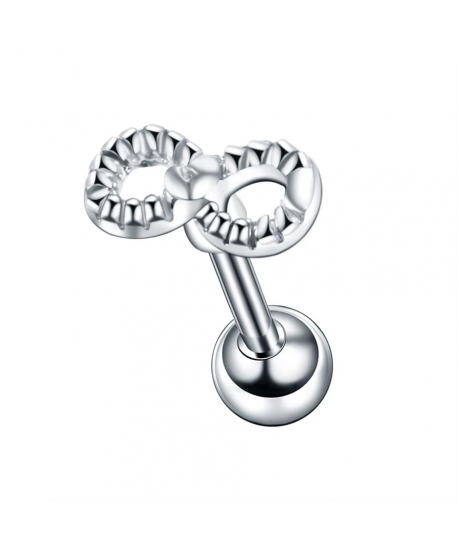 Kolczyk ozdobny labret tragus helix z nieskończonością 1.2x6x4mm