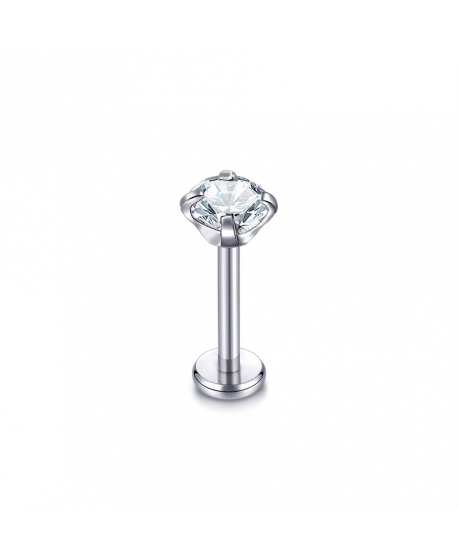 Labret z cyrkonią 4 mm stal 1.2/6mm 1.2/8mm helix stud