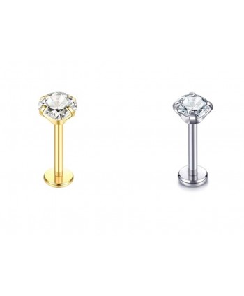 Labret z cyrkonią 4 mm stal 1.2/6mm 1.2/8mm helix stud