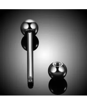 Kolczyki sztangi tytan srebrne 1.2*10 mm