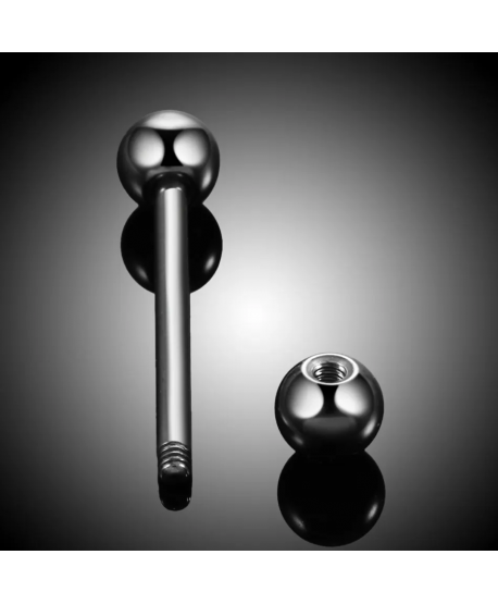Kolczyki sztangi tytan srebrne 1.2*10 mm