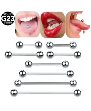 Kolczyki sztangi tytan srebrne 1.2*10 mm