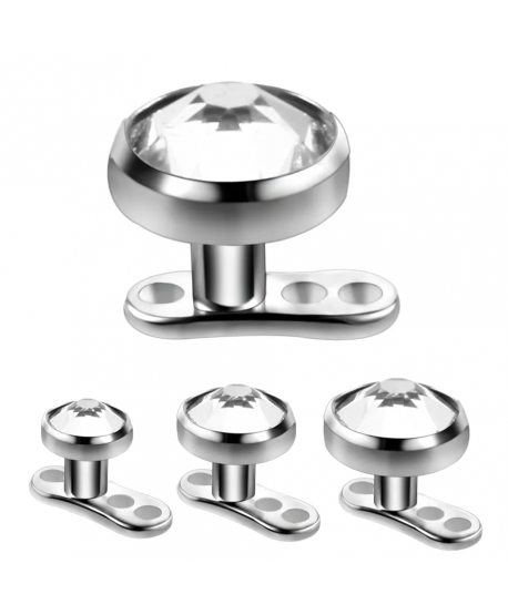 Kolczyk tytan micro dermal cyrkonia 1.6*2.5*4 mm