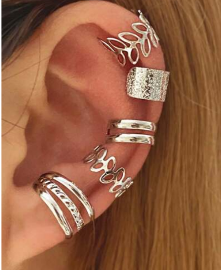 Kolczyki stal nausznice złote nausznica