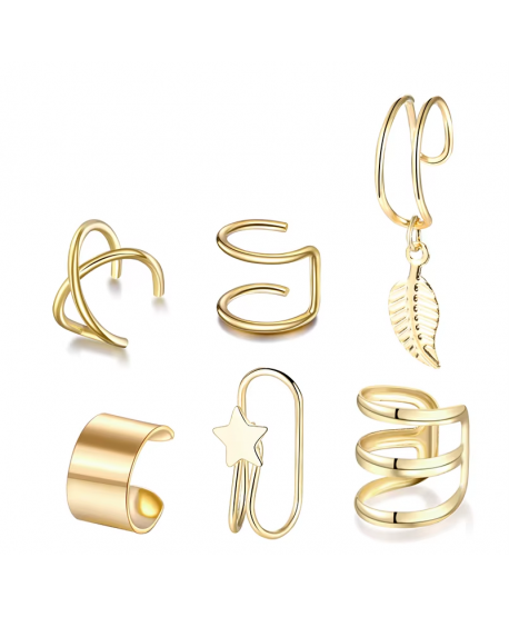 Kolczyki stal nausznice złote nausznica