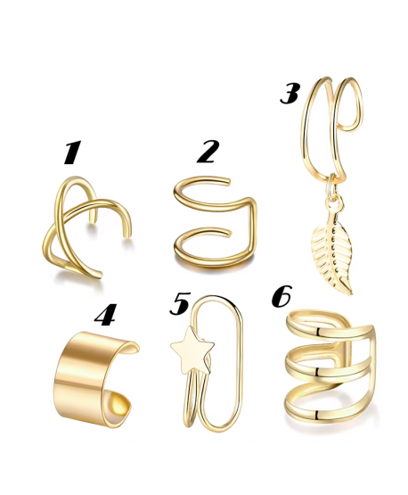 Kolczyki stal nausznice złote nausznica