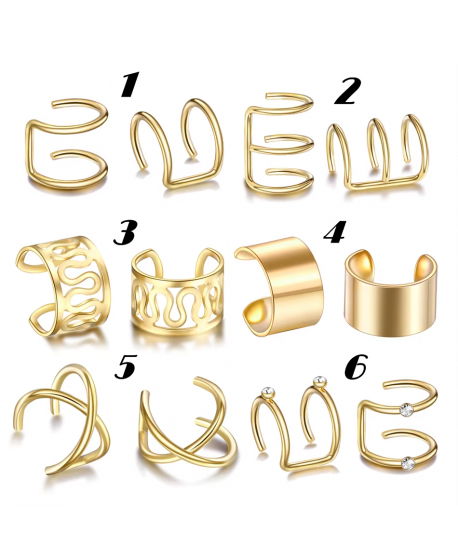 Kolczyki stal nausznice złote nausznica