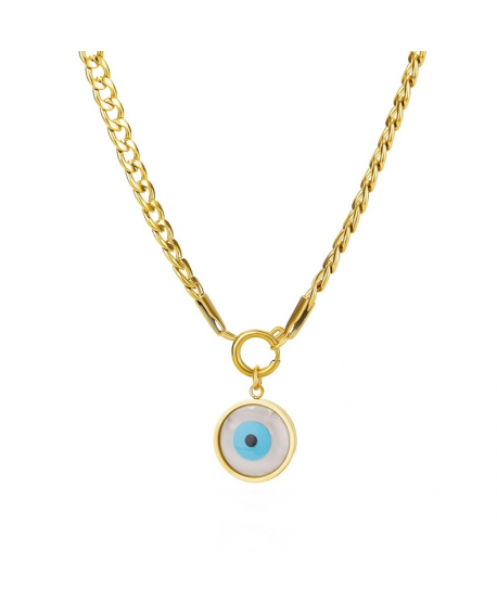 Naszyjnik stal z okiem proroka gruba pancerka