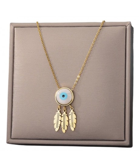 Naszyjnik stal z okiem proroka i łapaczem snów